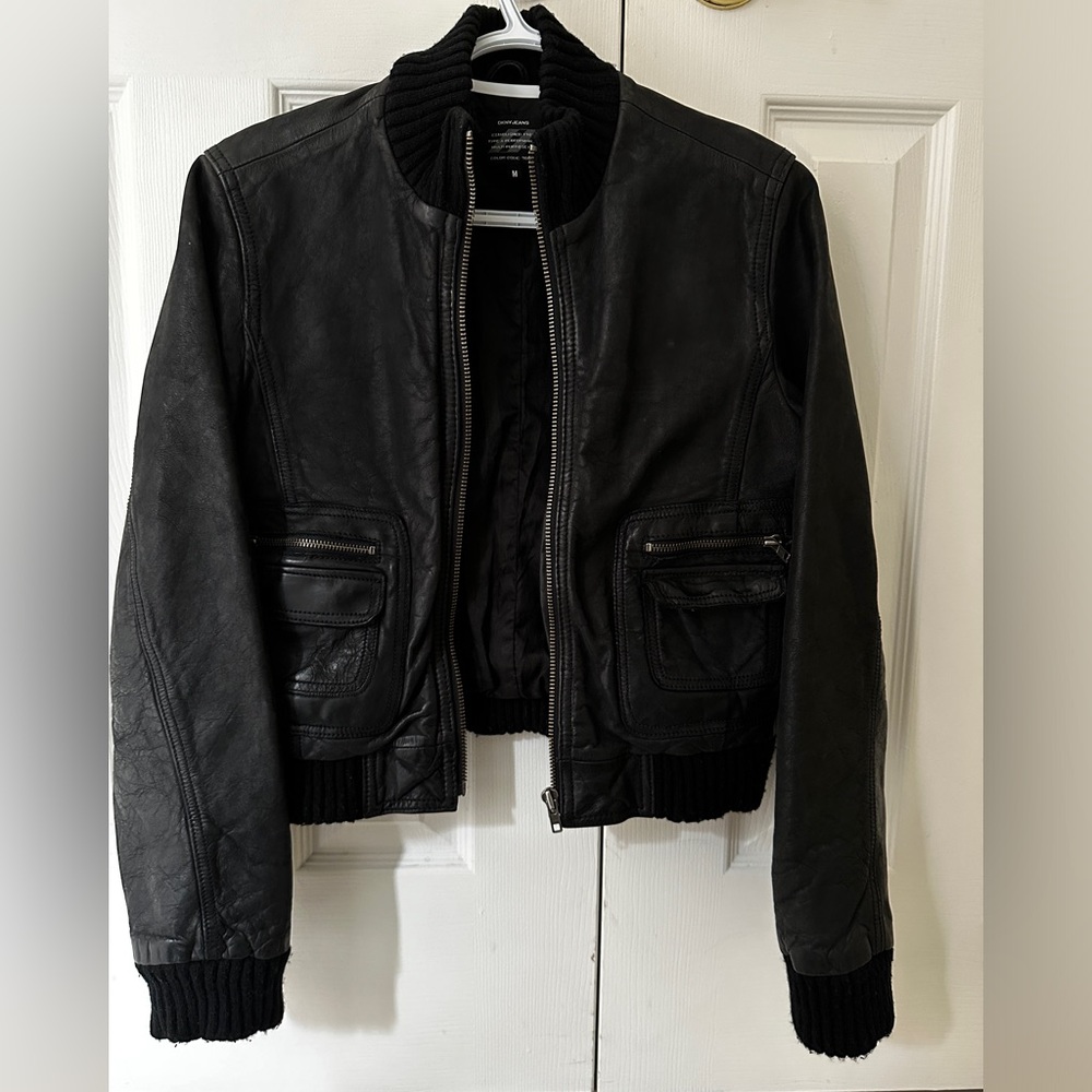 DKNY leather Jacket. Size Medium. Excellent condition.